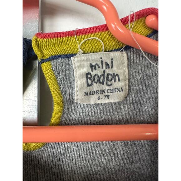 Mini Boden Sweater Dress Girls size 6-7Y Long Sleeve Blended Casual Striped D14 - Picture 3 of 5